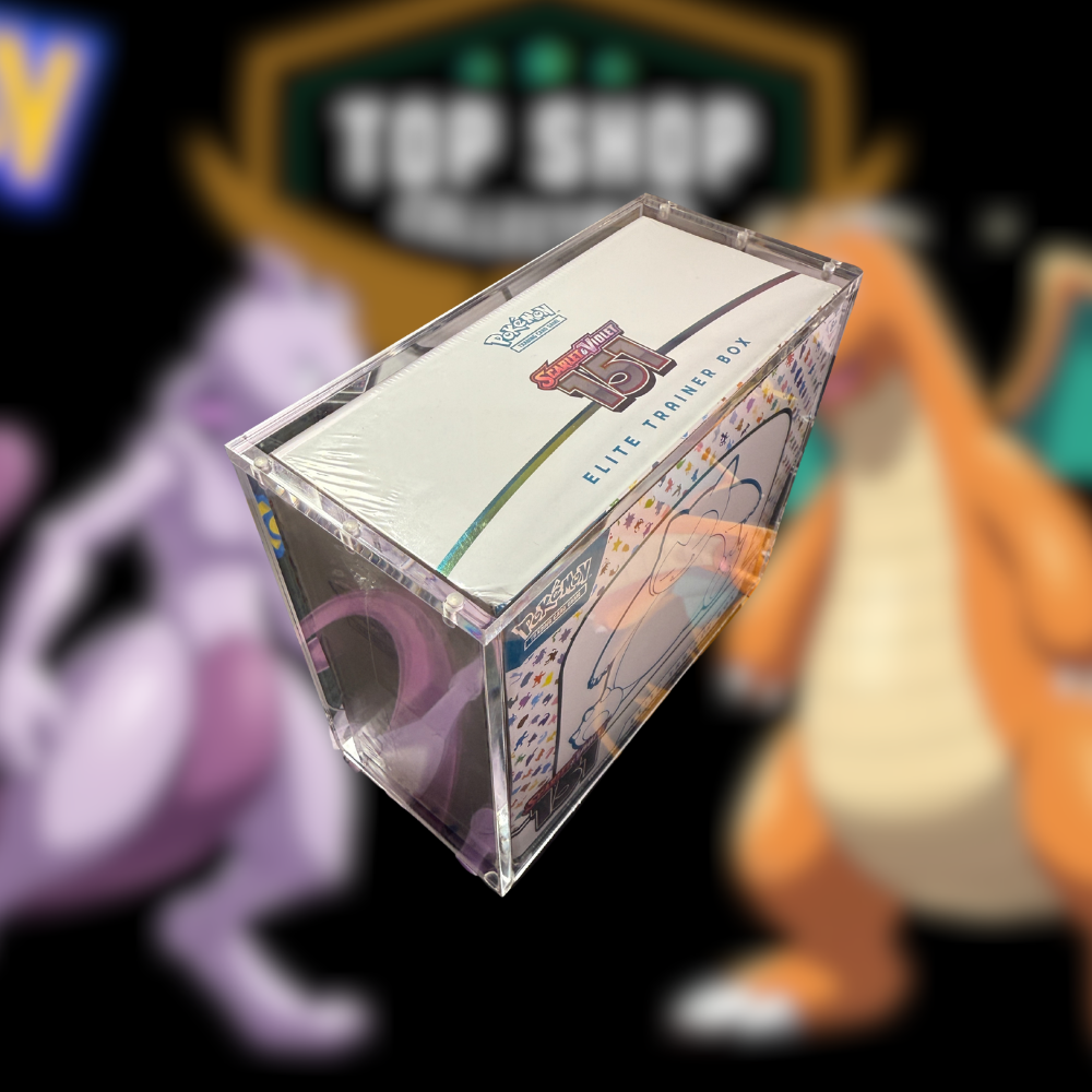 Premium Acrylic Clear Display case for Elite Trainer Box (ETB), Magnetic Lid