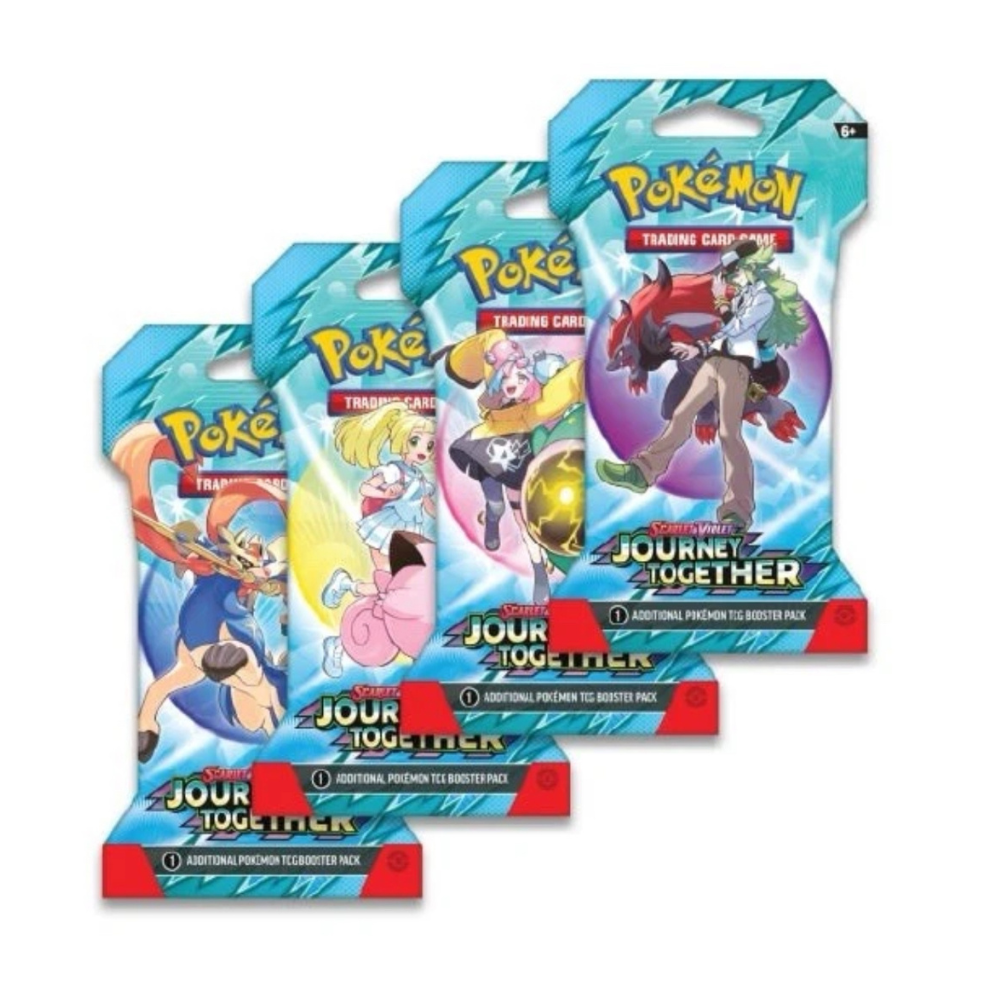 Pokémon Journey Together 4-Pack Sleeved Art Set – Top Shop Collectibles