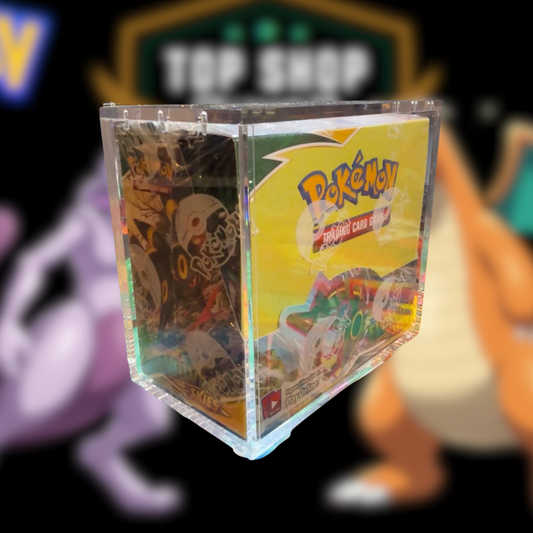Premium Acrylic Clear Display case for Booster Box, Magnetic Lid