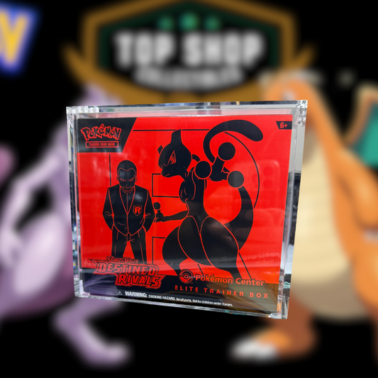 Premium Acrylic Clear Display case for Elite Trainer Box (ETB), Magnetic Lid