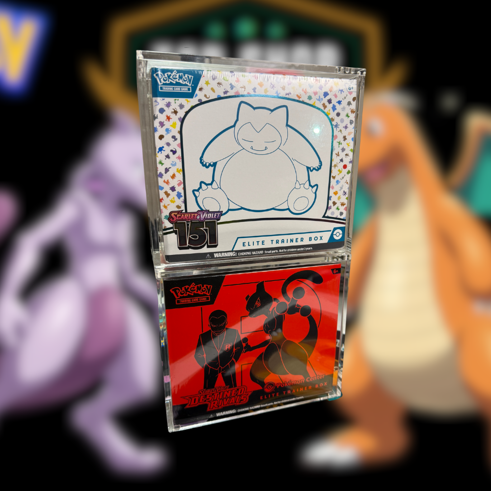Premium Acrylic Clear Display case for Elite Trainer Box (ETB), Magnetic Lid