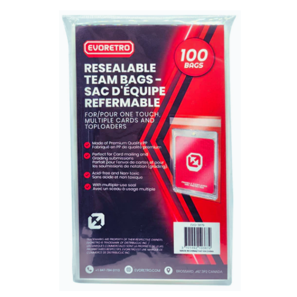 Evoretro Resealable Team Bags (100 Bags)