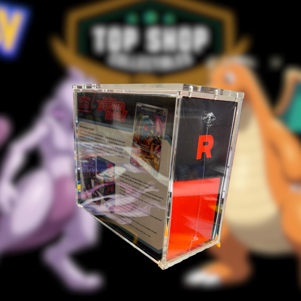 Premium Acrylic Clear Display case for Elite Trainer Box (ETB), Magnet Top Shop Collectibles Premium Acrylic Clear Display case for Elite Trainer Box (ETB), Magnet Top Shop Collectibles