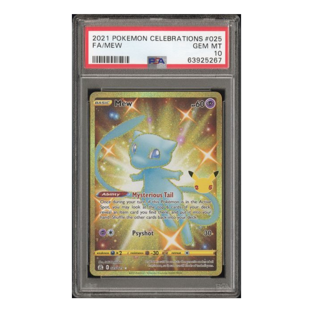Pokémon Mew Secret Rare (PSA10) 2021 Celebrations EN #025